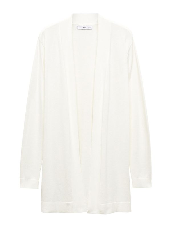 MANGO MANGO Плетена жилетка 'ALMA'  екрю