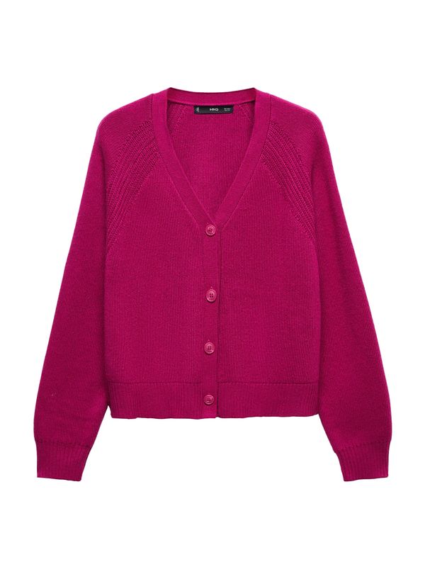 MANGO MANGO Плетена жилетка 'Basta'  фуксия