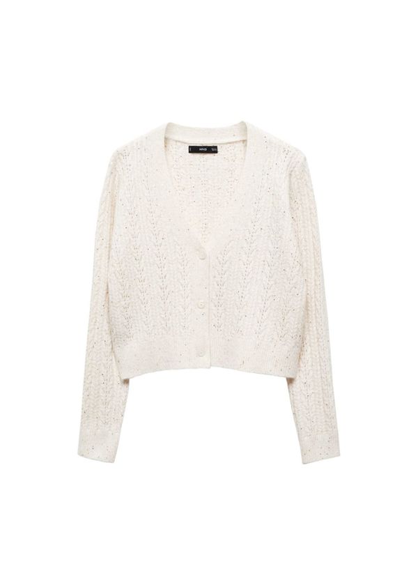 MANGO MANGO Плетена жилетка 'Billy'  телесен цвят