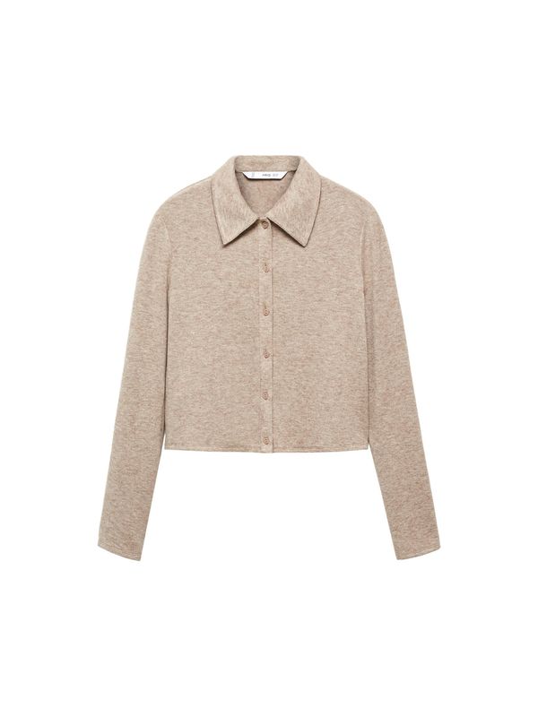 MANGO MANGO Плетена жилетка 'CANET'  капучино