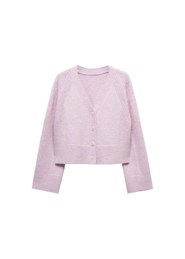 MANGO MANGO Плетена жилетка 'Confundo'  пастелнолилаво