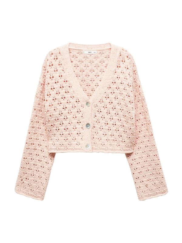 MANGO MANGO Плетена жилетка 'CUBA'  бледорозово