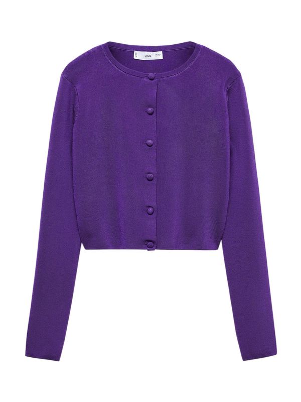 MANGO MANGO Плетена жилетка 'Diana'  тъмнолилаво