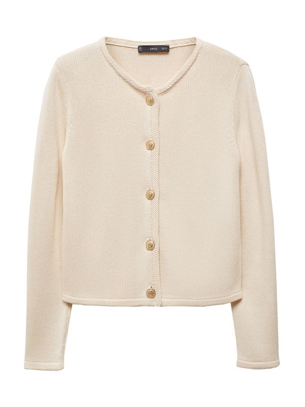 MANGO MANGO Плетена жилетка 'ELIOT'  екрю