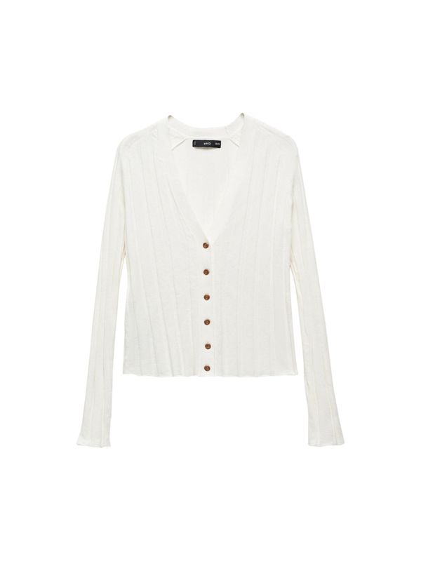 MANGO MANGO Плетена жилетка 'FLURRY'  бежово