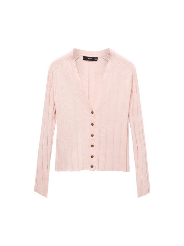 MANGO MANGO Плетена жилетка 'FLURRY'  бледорозово