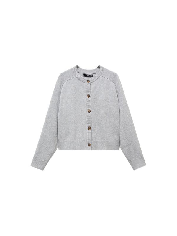 MANGO MANGO Плетена жилетка 'Gizmo'  сив меланж