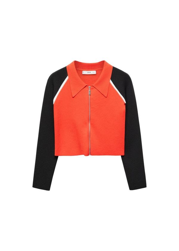 MANGO MANGO Плетена жилетка 'hentai'  червено / черно / бяло