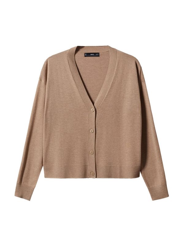 MANGO MANGO Плетена жилетка 'LUCCA'  светлокафяво