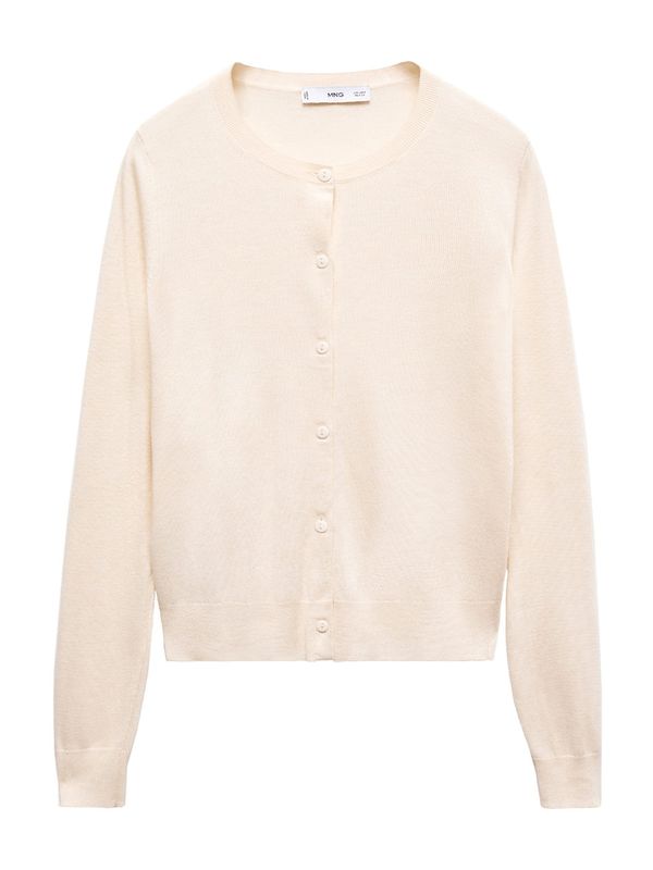 MANGO MANGO Плетена жилетка 'LUKABOB'  екрю