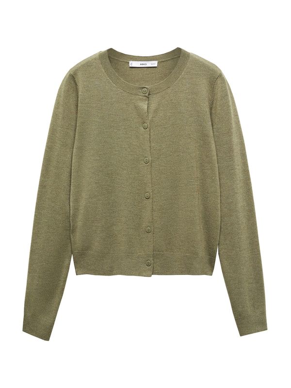 MANGO MANGO Плетена жилетка 'LUKABOB'  маслина