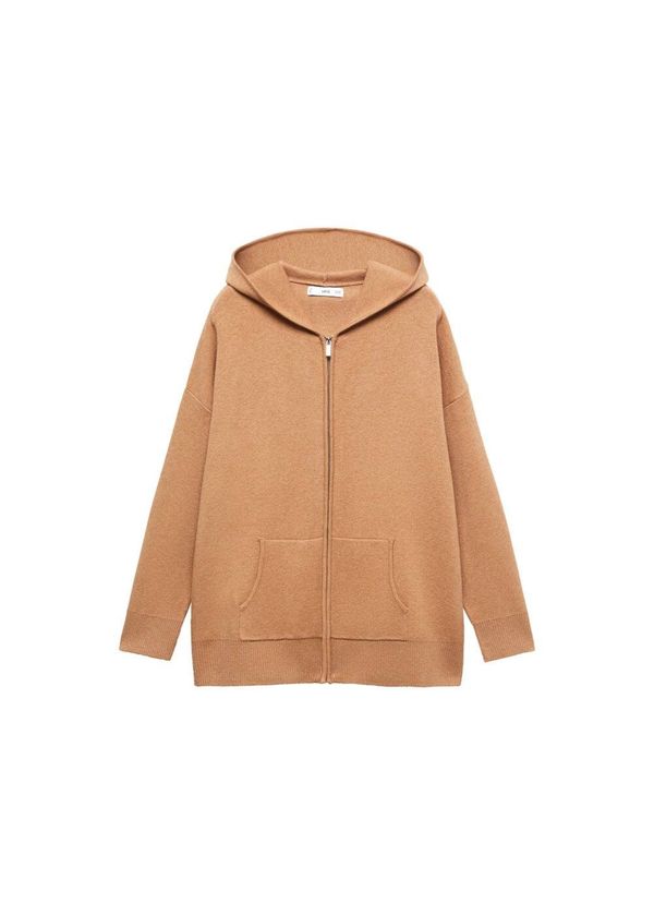 MANGO MANGO Плетена жилетка 'Minerva'  кафяво