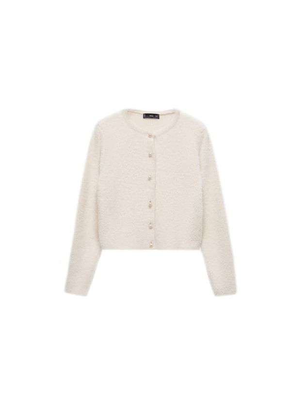 MANGO MANGO Плетена жилетка 'Minutu'  кремаво