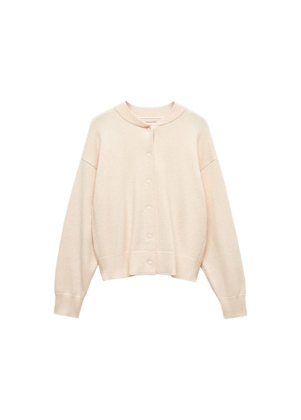 MANGO MANGO Плетена жилетка 'Nora'  телесен цвят