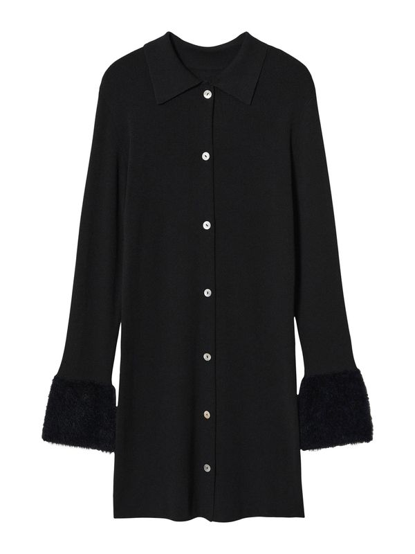 MANGO MANGO Плетена жилетка 'Peggy'  черно