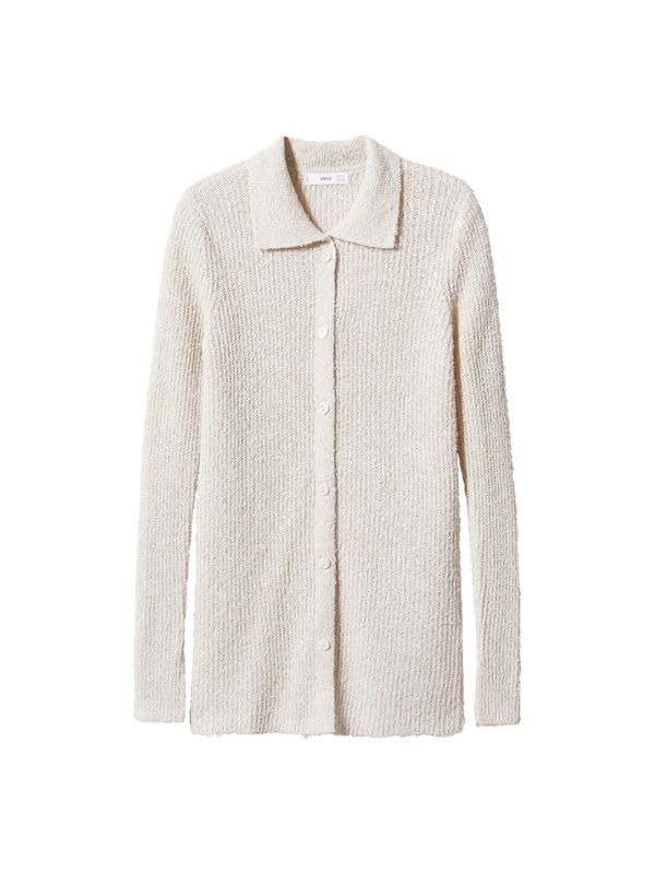 MANGO MANGO Плетена жилетка 'Pergram'  светлобежово