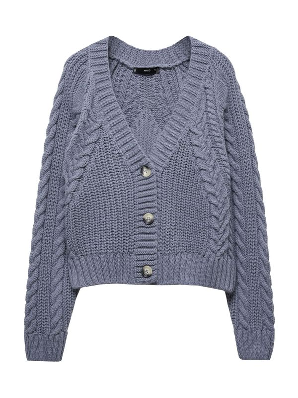 MANGO MANGO Плетена жилетка 'Pirouete'  тъмносиво