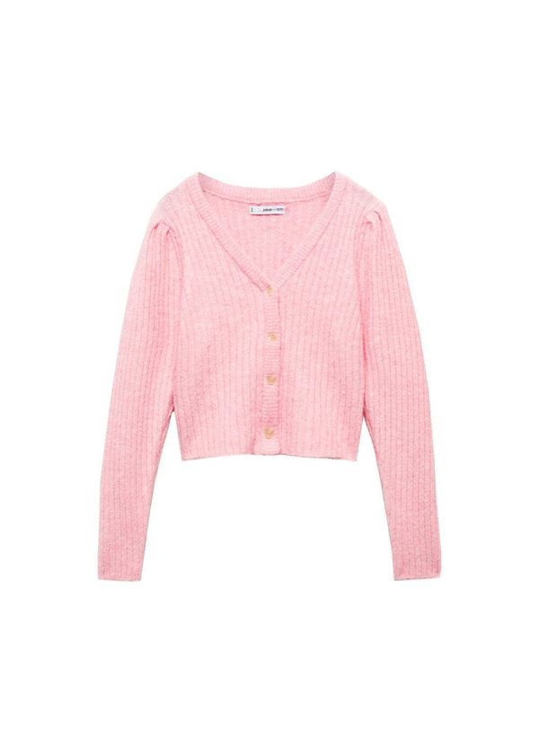 MANGO MANGO Плетена жилетка 'Pomme'  розово