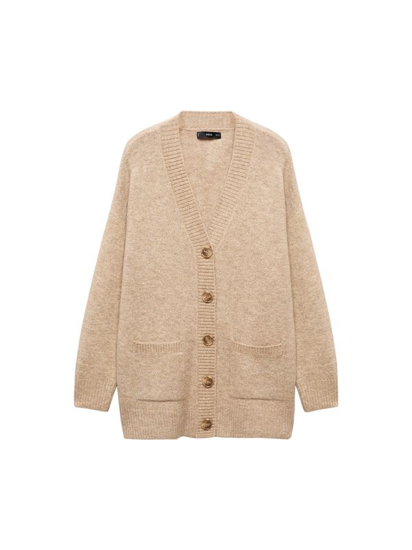 MANGO MANGO Плетена жилетка 'TALDORA'  бежово