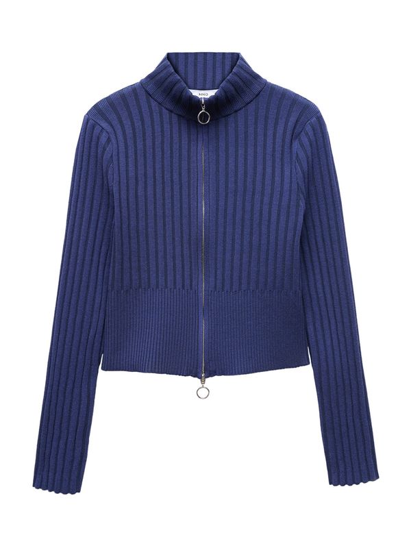 MANGO MANGO Плетена жилетка 'Teriyaki'  синя тинтява