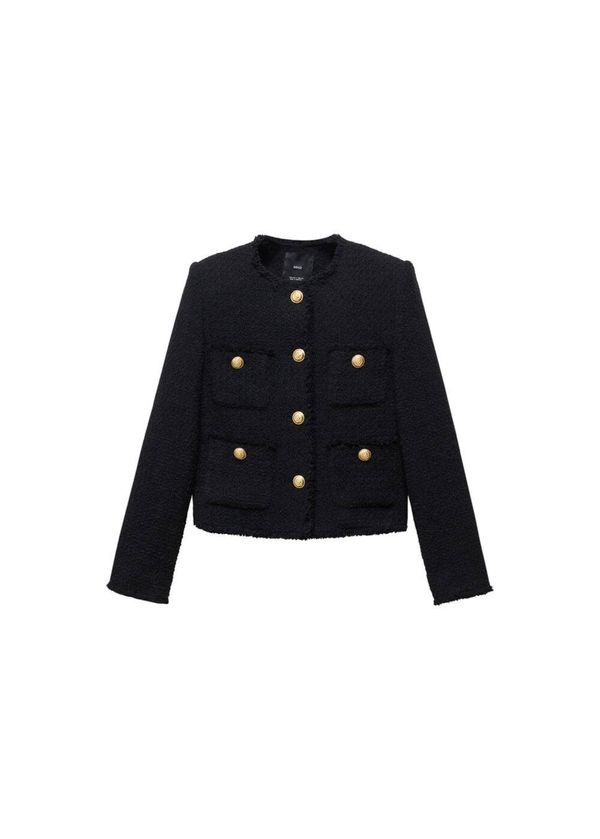 MANGO MANGO Плетена жилетка 'Wintour'  злато / черно