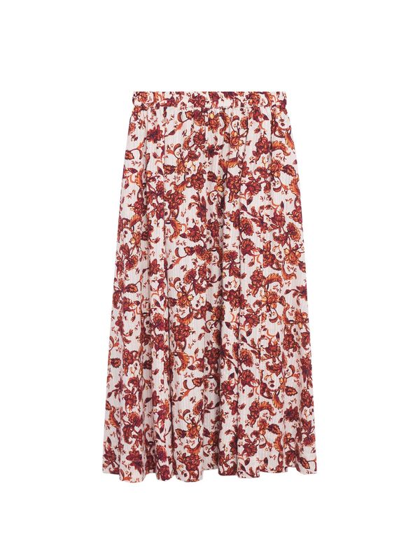 MANGO MANGO Пола 'Coqet'  оранжево / винено червено / мръсно бяло