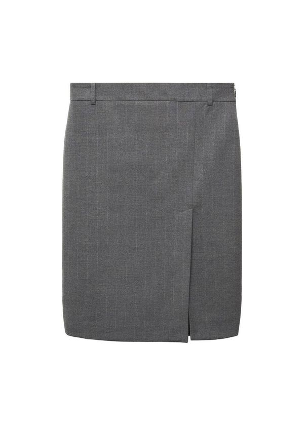 MANGO MANGO Пола 'Crystal'  сив меланж / бяло