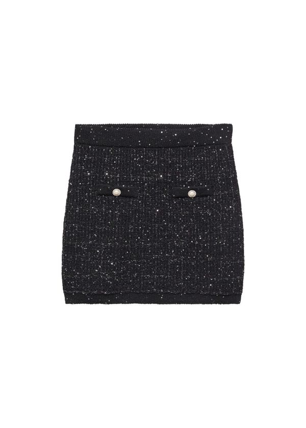 MANGO MANGO Пола 'Naomi'  черно / сребърно