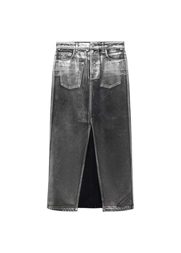 MANGO MANGO Пола 'Shimmer'  сребърно сиво / черен деним