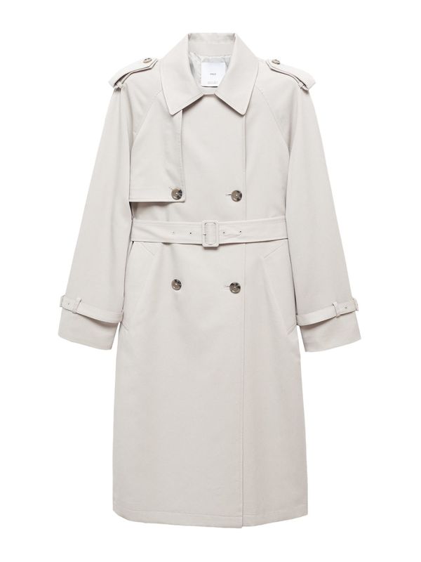 MANGO MANGO Преходно палто  светлосиво