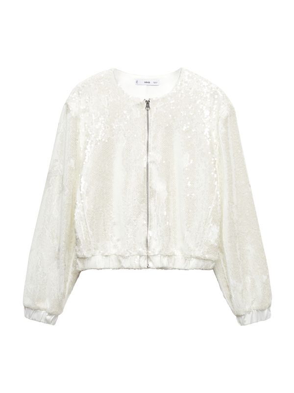 MANGO MANGO Преходно яке 'CAMILA'  бял меланж