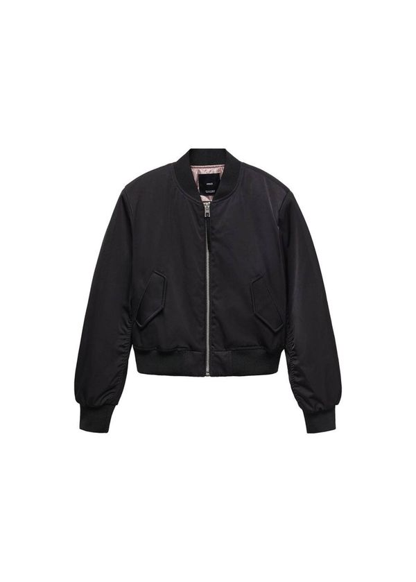 MANGO MANGO Преходно яке 'Crush'  черно