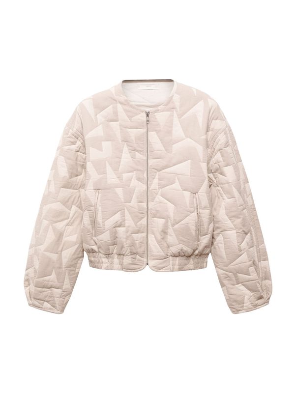 MANGO MANGO Преходно яке 'Origami'  бежово / тъмнобежово