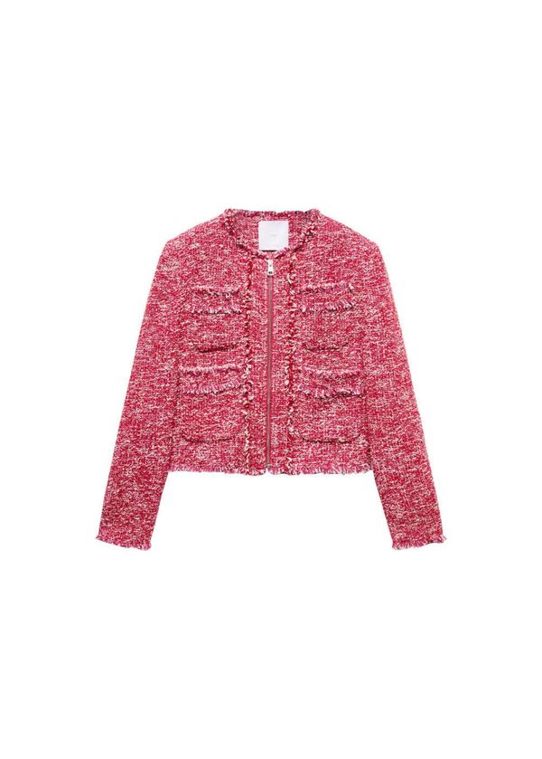 MANGO MANGO Преходно яке 'Siena'  фуксия / бяло