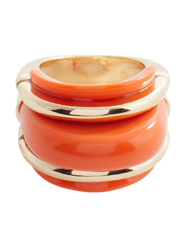 MANGO MANGO Пръстен  злато / оранжево-червено