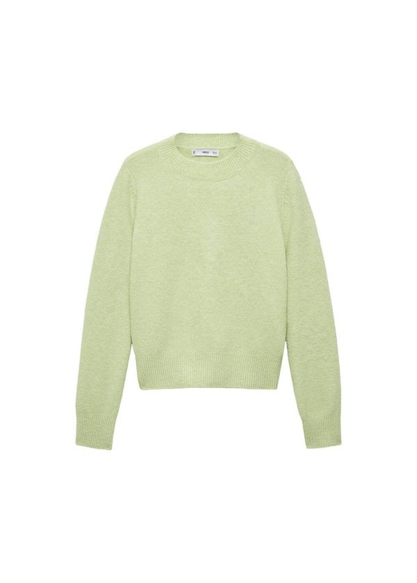 MANGO MANGO Пуловер 'Agur'  светлозелено