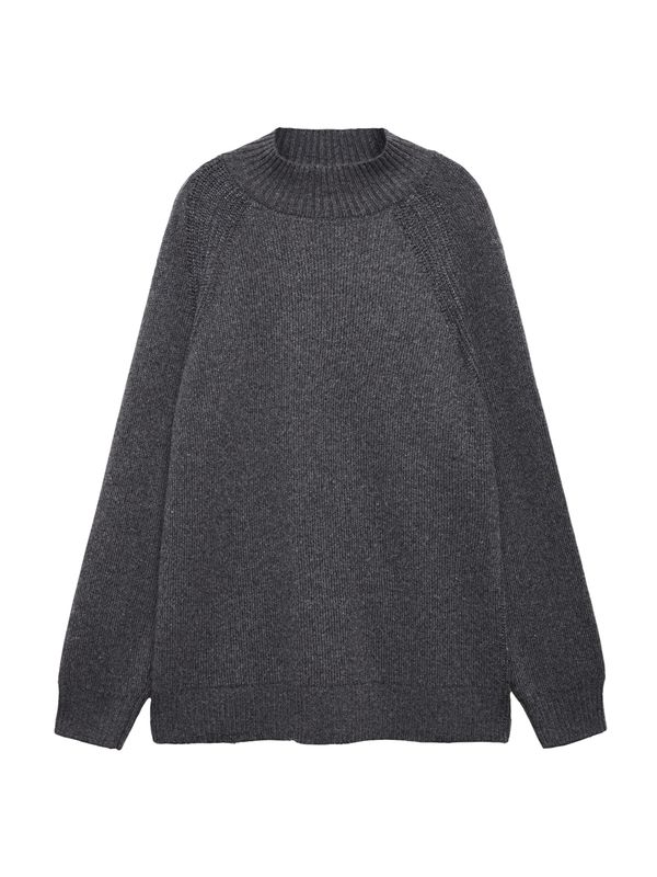 MANGO MANGO Пуловер 'Basta'  антрацитно черно