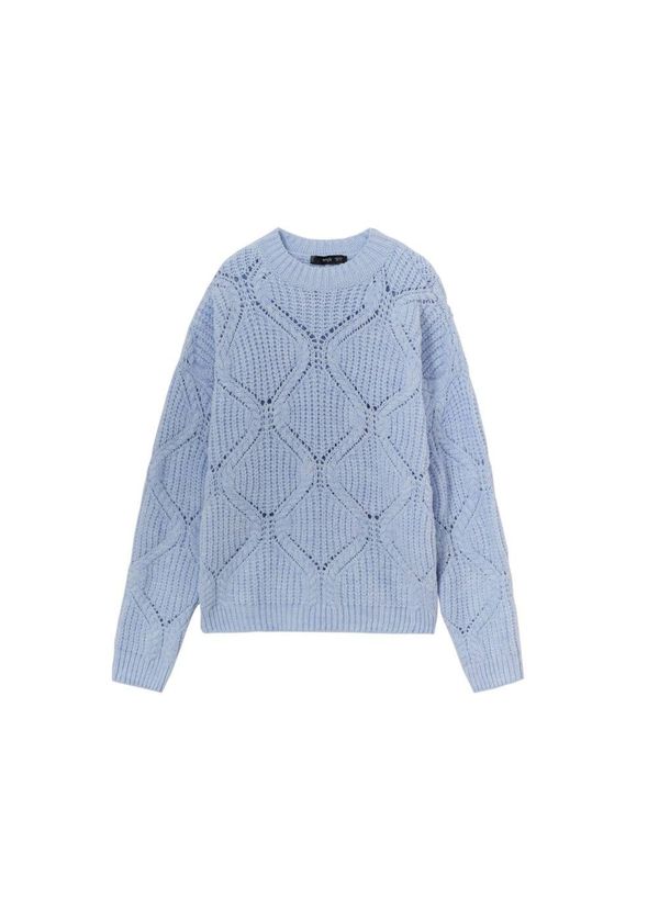 MANGO MANGO Пуловер 'Bolivia'  опушено синьо