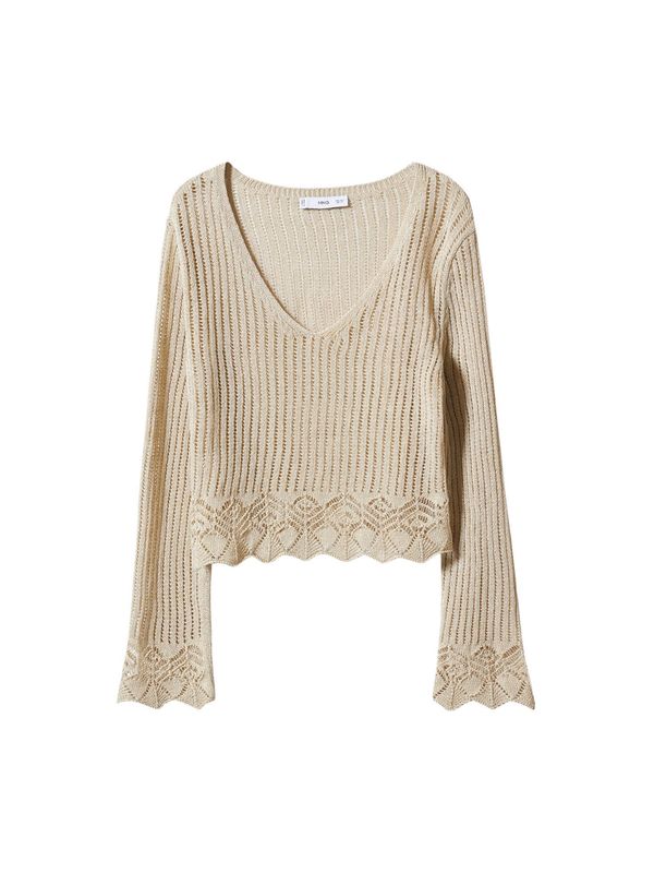 MANGO MANGO Пуловер 'Chicle'  бежово