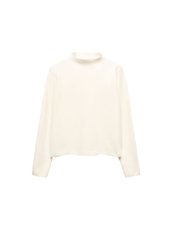 MANGO MANGO Пуловер 'CHIMNEY'  бежово