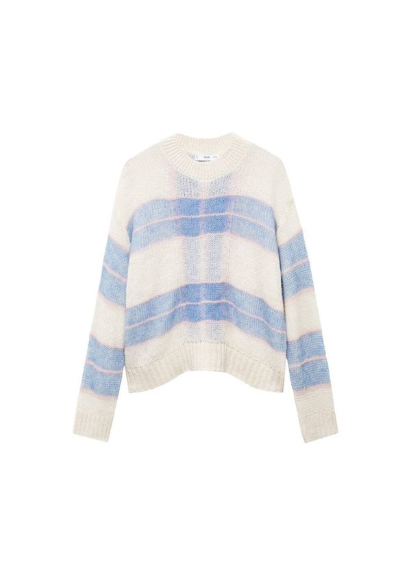 MANGO MANGO Пуловер 'Destinte'  светлобежово / светлосиньо / пудра