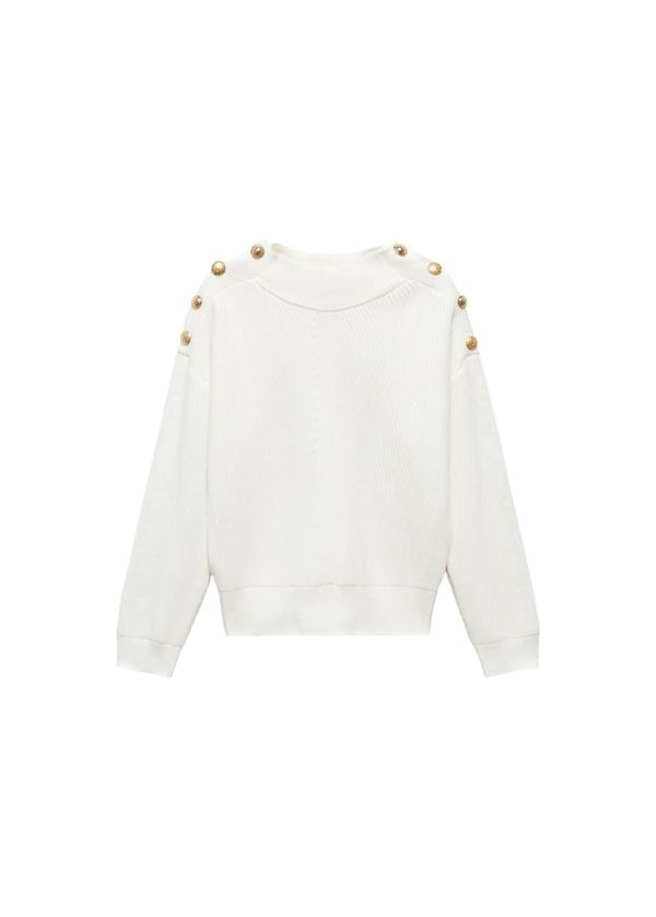 MANGO MANGO Пуловер 'Elegant'  бяло