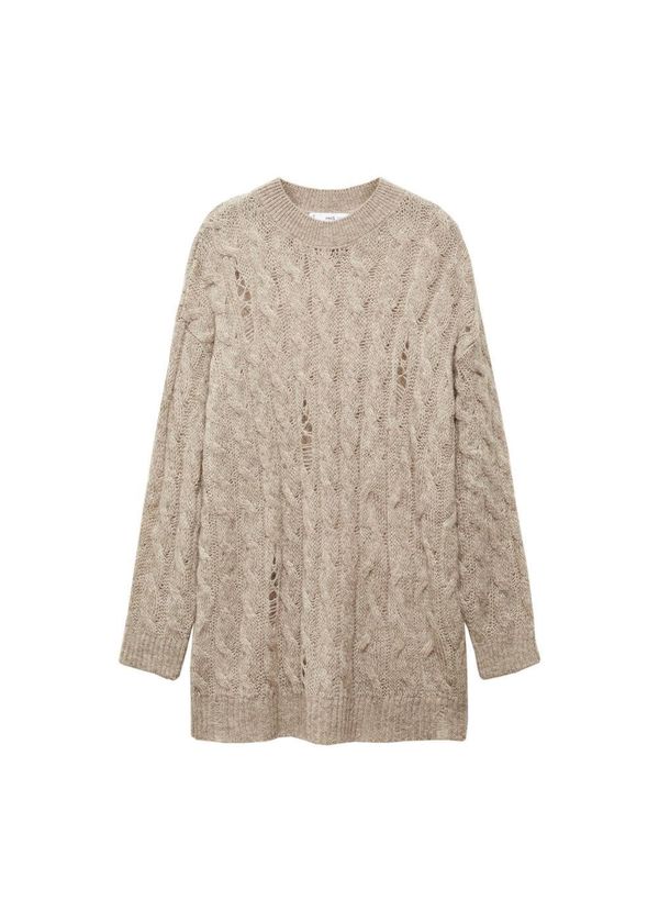 MANGO MANGO Пуловер 'Home'  цвят "пясък"