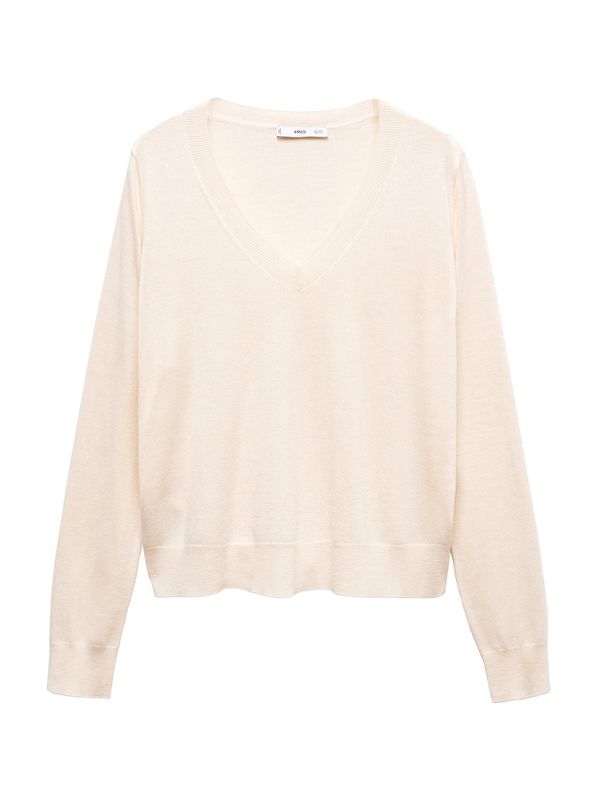 MANGO MANGO Пуловер 'LUKAV'  светлобежово