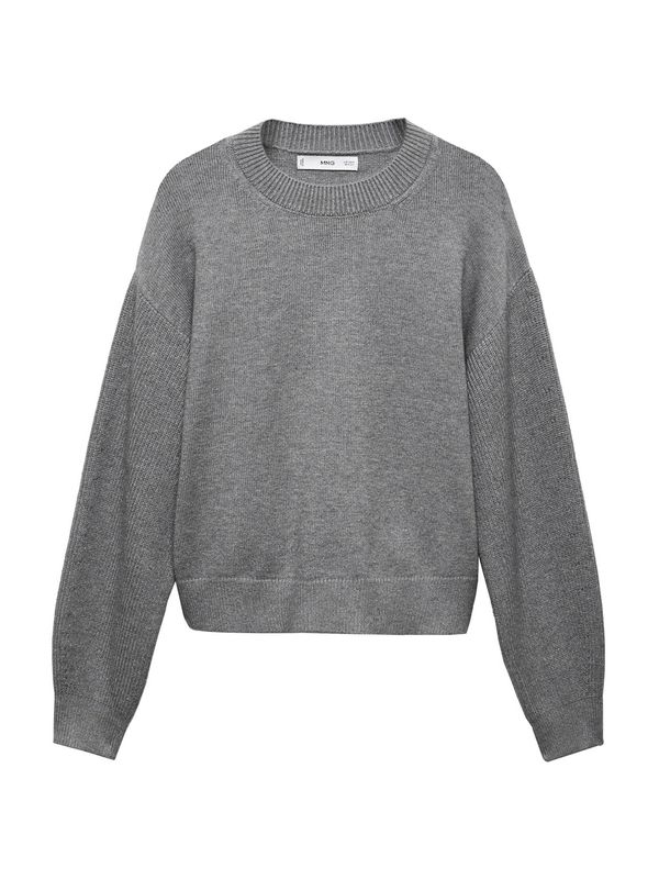 MANGO MANGO Пуловер 'Nora'  сив меланж
