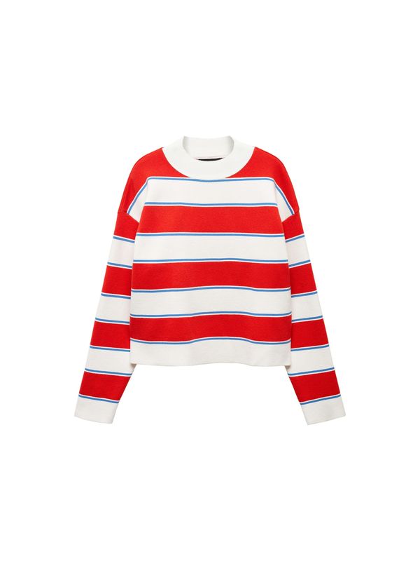 MANGO MANGO Пуловер 'OTTO'  синьо / червено / бяло