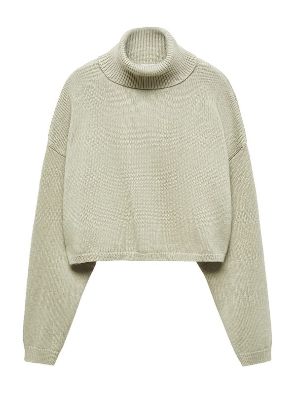 MANGO MANGO Пуловер 'Ricotta'  пастелно зелено