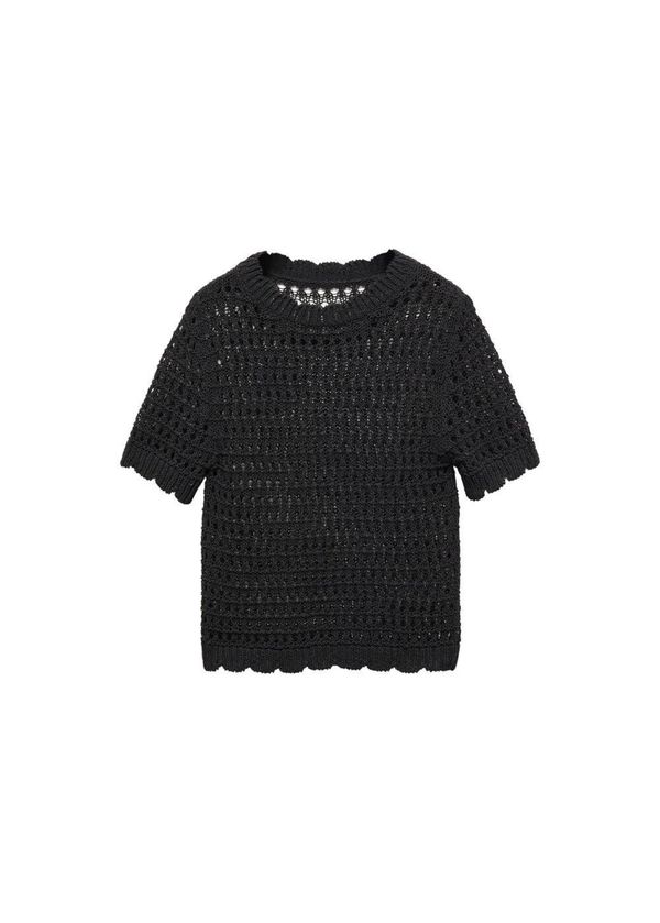 MANGO MANGO Пуловер 'Thai'  черно