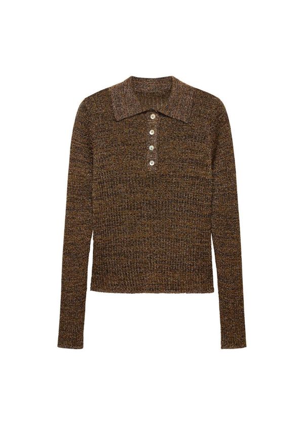 MANGO MANGO Пуловер 'Vibrac'  кафяво / охра