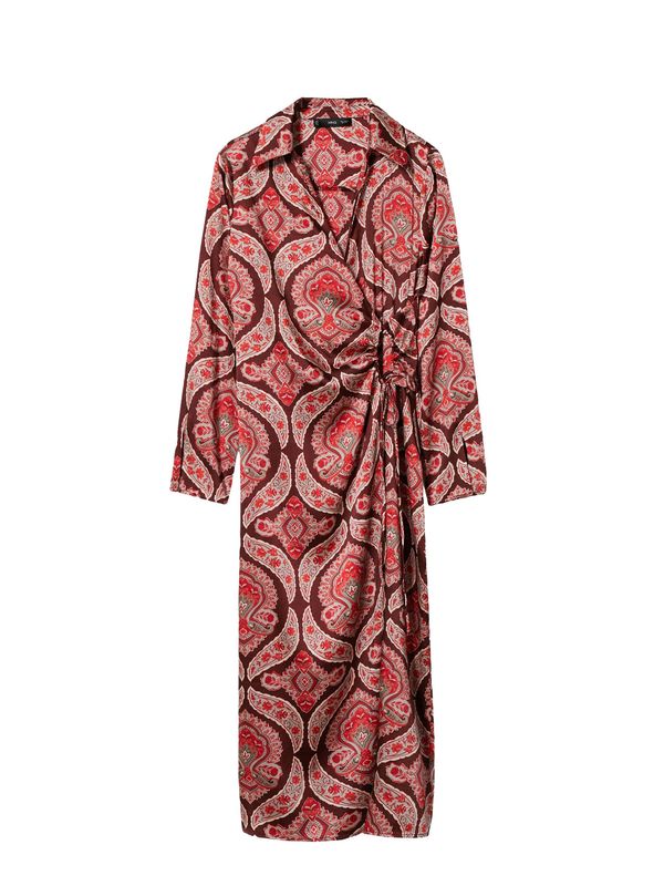 MANGO MANGO Рокля 'DAKOTA'  сиво / червено / винено червено / бяло